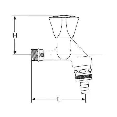 Aftapventil Fork. 1/2