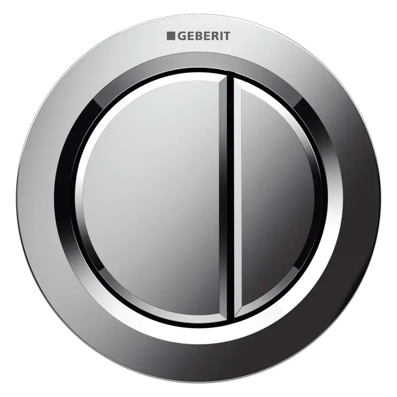 Geberit Omega 01 remote trykknap - 2-skyl - Krom - Til gibs