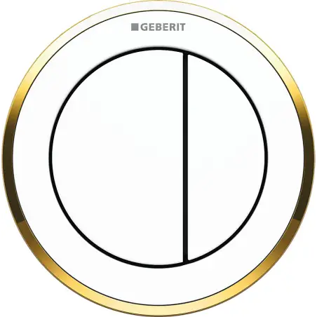 Geberit Betjeningsplade Omega 10 - Guld/hvid