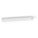 Hefe GLIDE hylde til badet - lysegrå aluminium