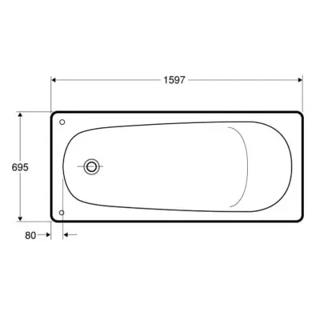 Ifø Badekar 160x70x42cm