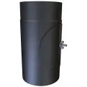 130mm lgde. 250mm m/renseklap Metalbestos Sorte røgrør