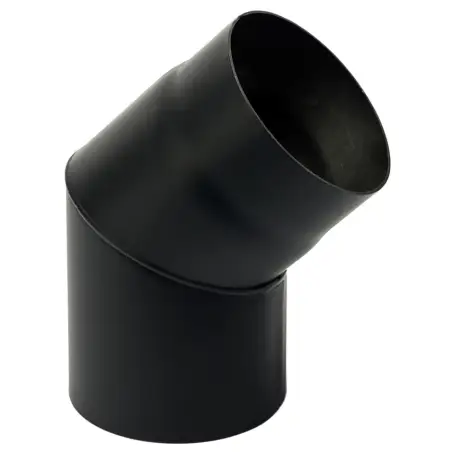 200mm knærør 45ø Metalbestos Sorte røgrør
