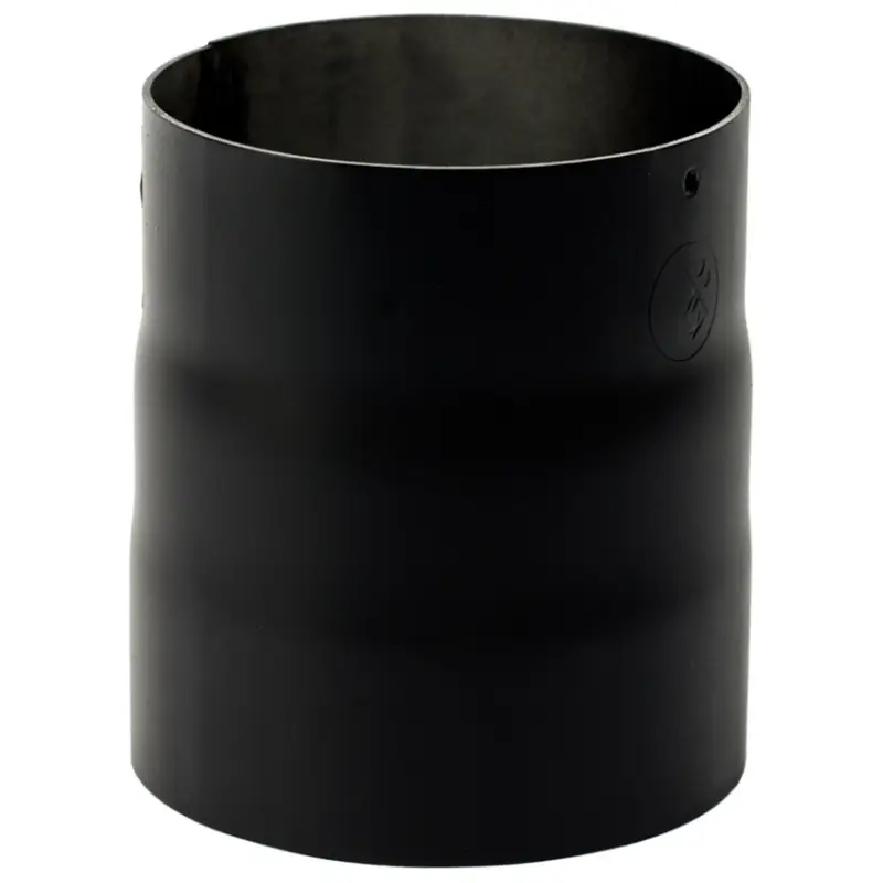 130 mm Metalbestos Sorte røgrør overgang iØ 135 mm/uØ 129 mm