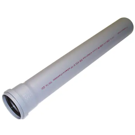 Nicoll HTP afløbsrør med muffe Ø40, 250 mm, grå.