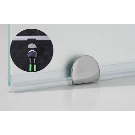 TopDesign Brusevæg 6mm, frostet glas - 65x195cm