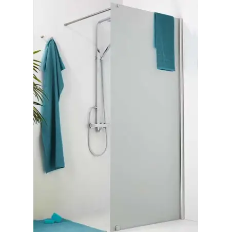 TopDesign Brusevæg 6mm, frostet glas - 90x195cm
