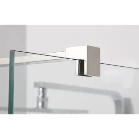 TopDesign Brusevæg 8mm, klar glas - 80x195cm - Nanobehandlet