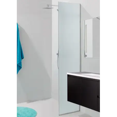 TopDesign Brusevæg 8mm, frostet glas - 45x220cm - Nanobehandlet
