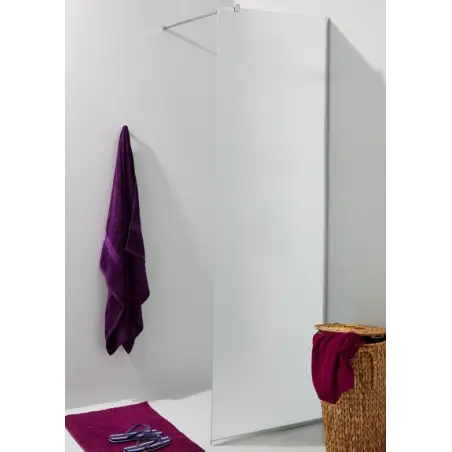 TopDesign Brusevæg 8mm, frostet glas - 65x220cm - Nanobehandlet