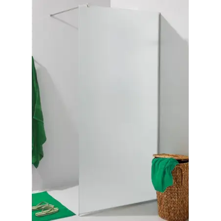 TopDesign Brusevæg 8mm, frostet glas - 90x220cm - Nanobehandlet