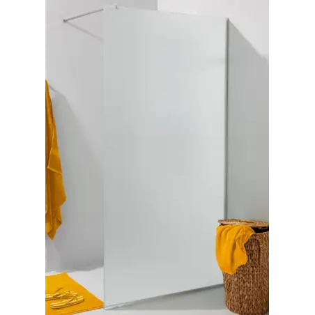 TopDesign Brusevæg 8mm, frostet glas - 100x220cm - Nanobehandlet
