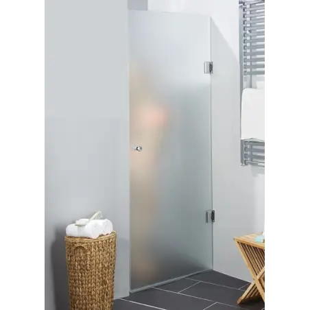 TopDesign Nichedør 8mm, frostet glas - 90x195cm