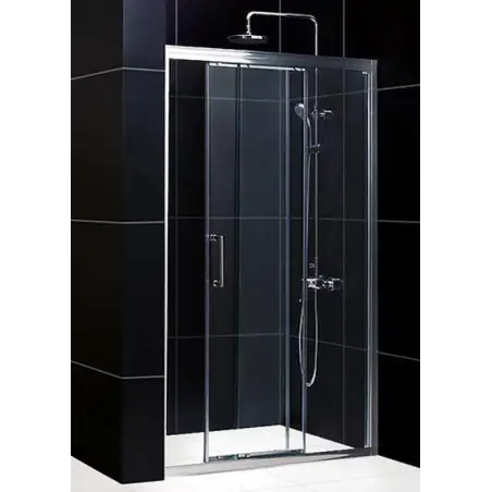TopDesign 3-delt skydedør 8mm, klar glas - 93-98 x 200cm - venstre model