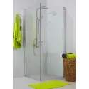 TopDesign Brusehjørne 6mm, klar glas - 80x80x197cm - komplet sæt