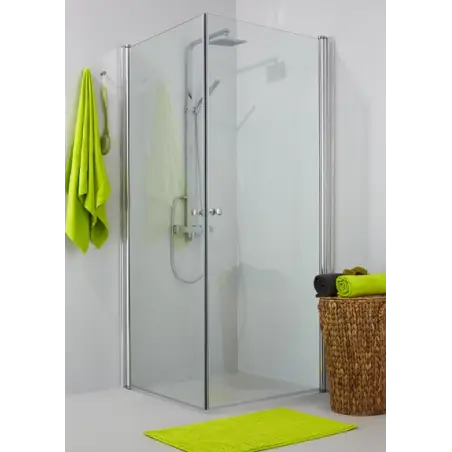 TopDesign Brusehjørne 6mm, klar glas - 80x80x197cm - komplet sæt