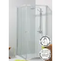 TopDesign Brusehjørne m/ skydedøre, 6mm, klar glas - 90x90x200cm - komplet sæt