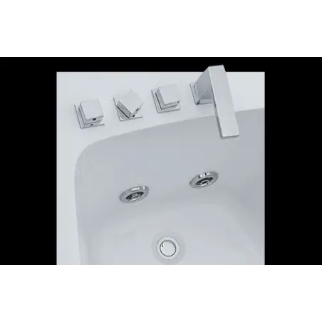 TopDesign spabad 183x91 - 2 personers - Hvid - Venstre model