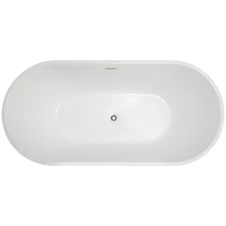 TopDesign fritstående ovalt badekar 150 X 75 cm