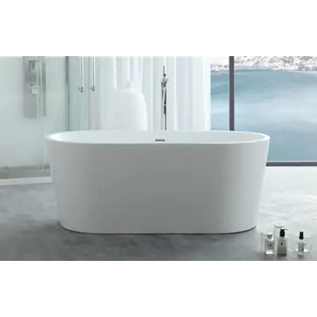 TopDesign fritstående ovalt badekar 170 X 80 cm