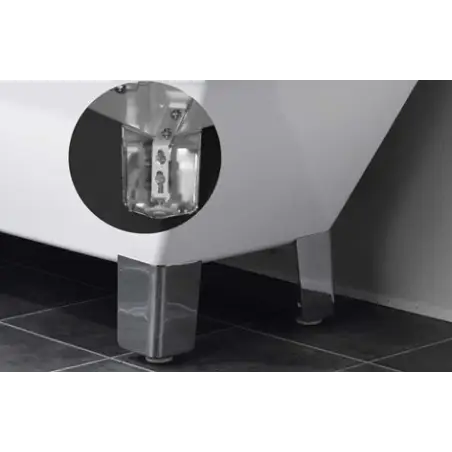 TopDesign fritstående firkantet badekar 170 X 80 cm