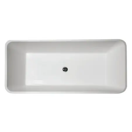 TopDesign fritstående firkantet stenbadekar 148 X 67 cm