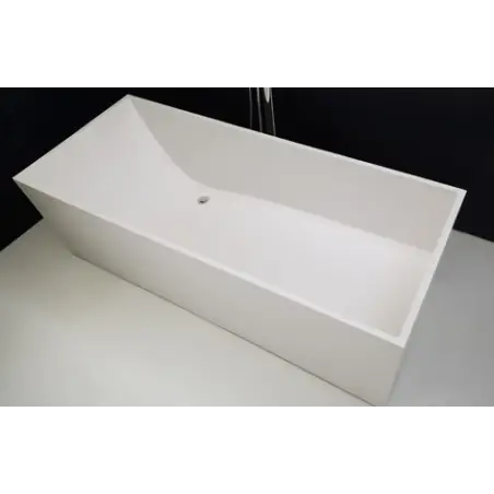 TopDesign fritstående firkantet stenbadekar 170 X 72 cm