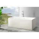 TopDesign fritstående firkantet stenbadekar 170 X 72 cm