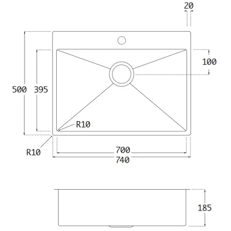 Stregtegning af Kubus 720