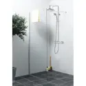 TopDesign Brusevæg 8mm, klar glas -65x195cm - Nanobehandlet