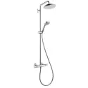 Hansgrohe HG Croma 220 Showerpipe, brus m/term.