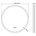 Cassøe Johannesburg spejl m/front & backlight LED - Ø60 cm