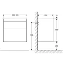 Ifø Sense Compact møbelpakke 90 x 36,6 cm, m/Sense håndvask