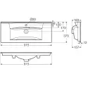 Ifø Sense Compact møbelpakke 90 x 36,6 cm, m/Sense håndvask