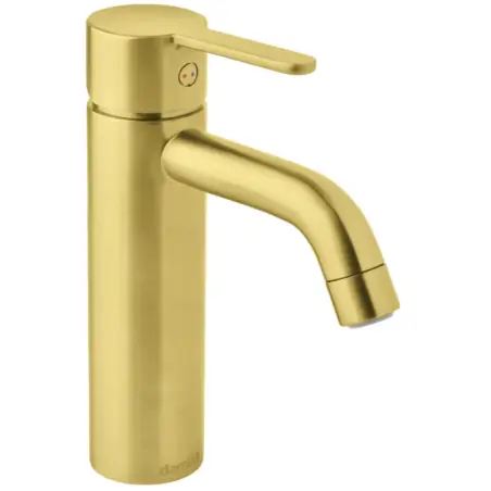 Silhouet håndvaskarmatur i medium fra Damixa i børstet messing - vvs nr.: 701437787