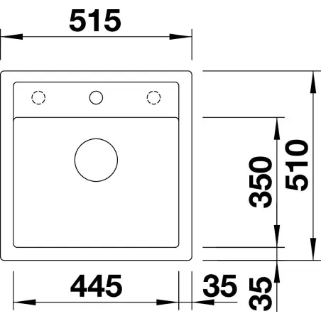 Blanco DALAGO 5, 51,5 x 51 cm, køkkenvask i SILGRANIT - Antracit