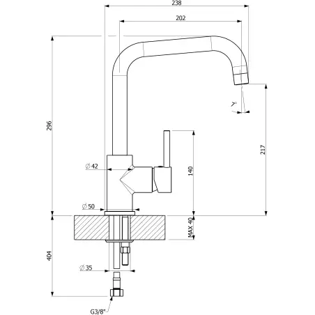 Skanitek Jitta køkkenarmatur - Krom