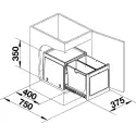 Blanco Botton pro 45/2 manuel affaldssystem, 2 spande - Til skab