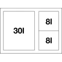 BLANCO FLEXON II 60/3 - Affaldssytem til skuffe - 3 spand