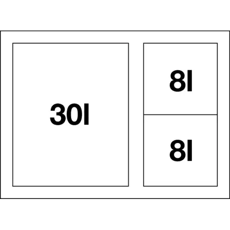 BLANCO FLEXON II 60/3 - Affaldssytem til skuffe - 3 spand