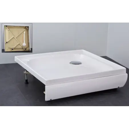 TopDesign Brusekabine 5mm, klar/mat glas - 80x80x200cm