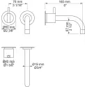 Vola 111 - 19 indbygningsarmatur - poleret messing natur