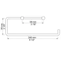 Vola T13-BP - 19 køkkenrulleholder - poleret messing natur
