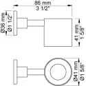 Vola T16 - 19 tubeholder - Poleret messing natur