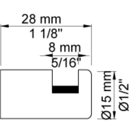 Vola T20 - 19 spejlholder (4 stk.) - poleret messing natur