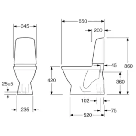 GB 5500L WC Nautic 2/4-liter,