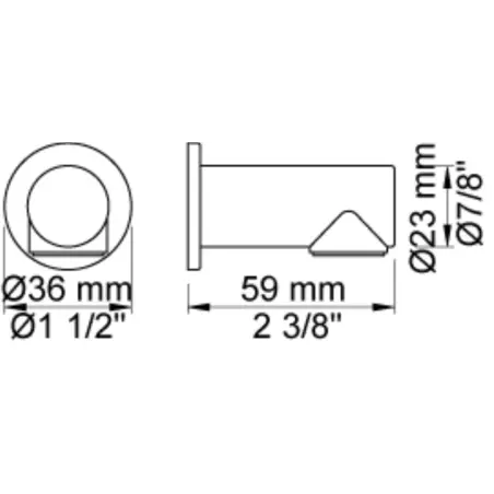 Vola T3 - 17 sæbemagnet - blank sort
