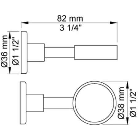 Vola T4 - 27 sæbering - mat sort