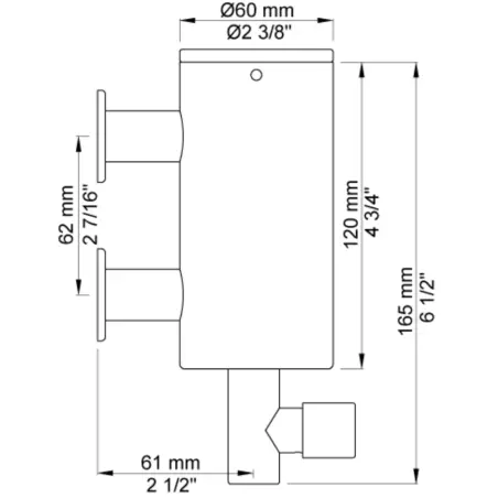 Vola T10JR - 18 sæbedispenser 250ml - blank hvid
