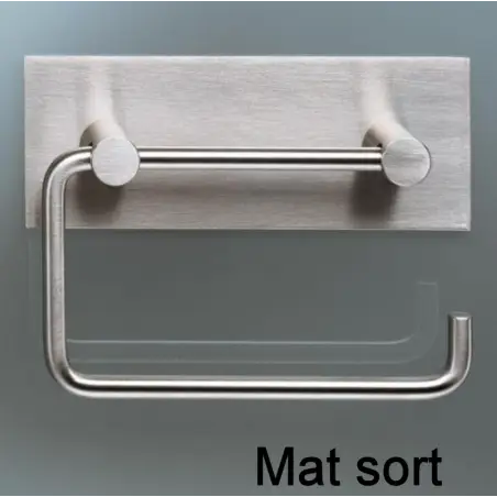 Vola T12 - 27 toiletrulleholder med bagplade - mat sort